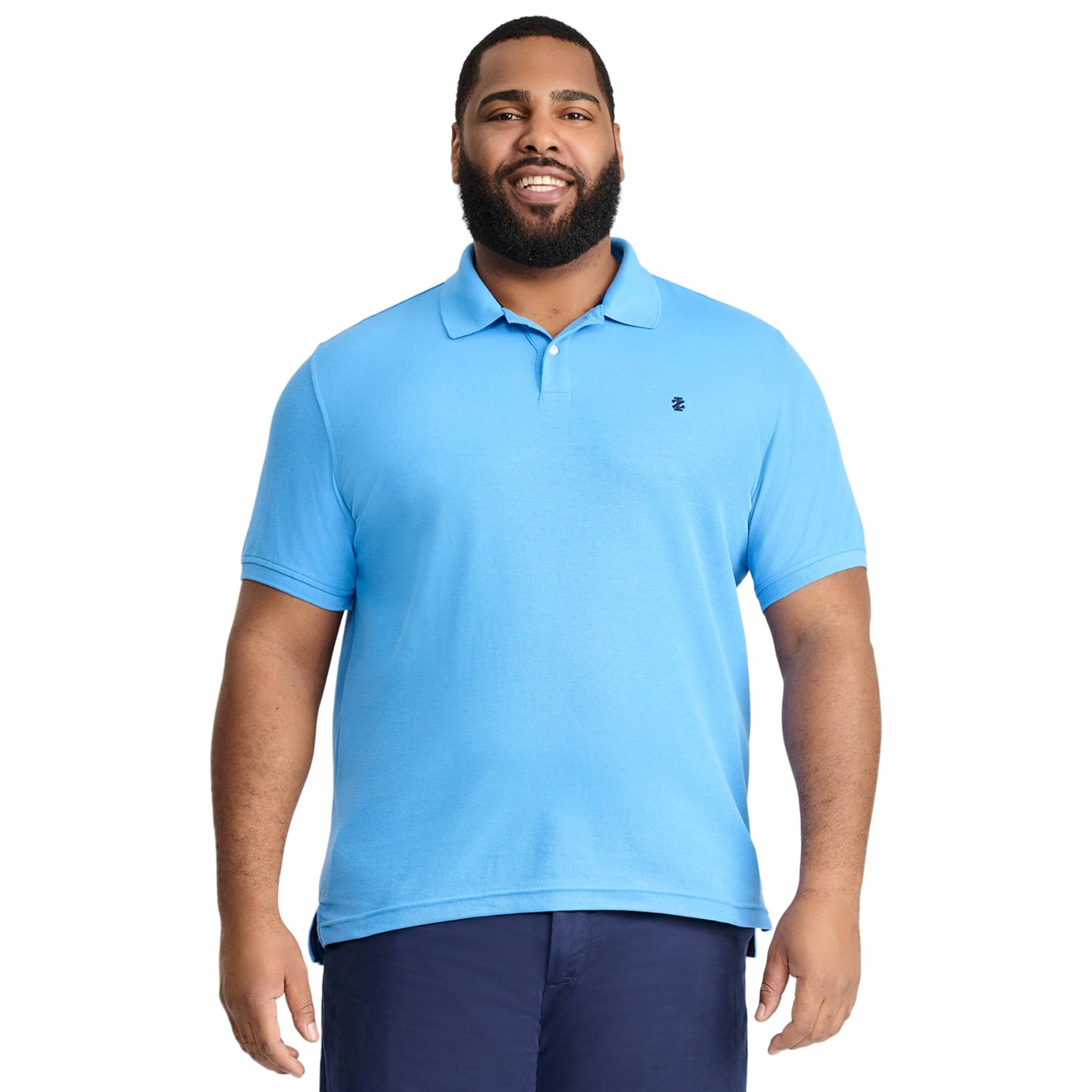 IZOD Men’s Big-and-Tall Advantage Performance Short-Sleeve Solid Polo Shirt, Blue Revival, XX-Large