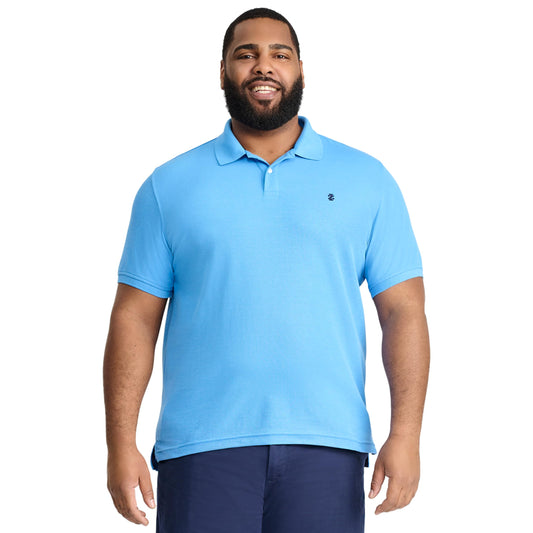 IZOD Men’s Big-and-Tall Advantage Performance Short-Sleeve Solid Polo Shirt, Blue Revival, 5X-Large