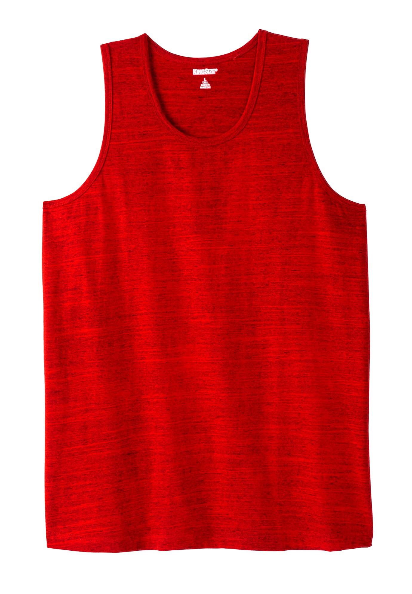 KingSize Men's Big & Tall Shrink-Less Lightweight Tank - 8XL, Red Marl