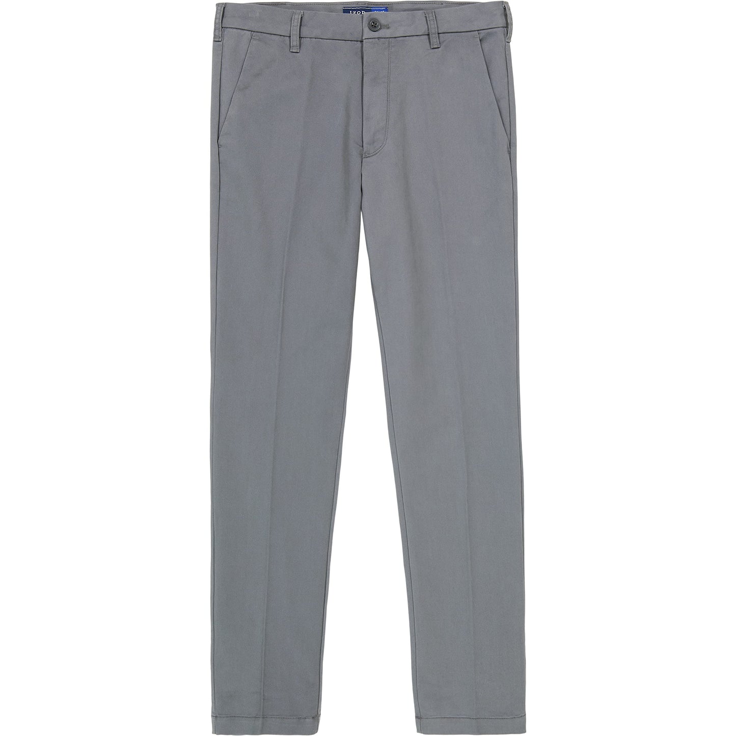 IZOD Men's Big and Tall Performance Stretch Flat Front Pant, Smoked Pearl