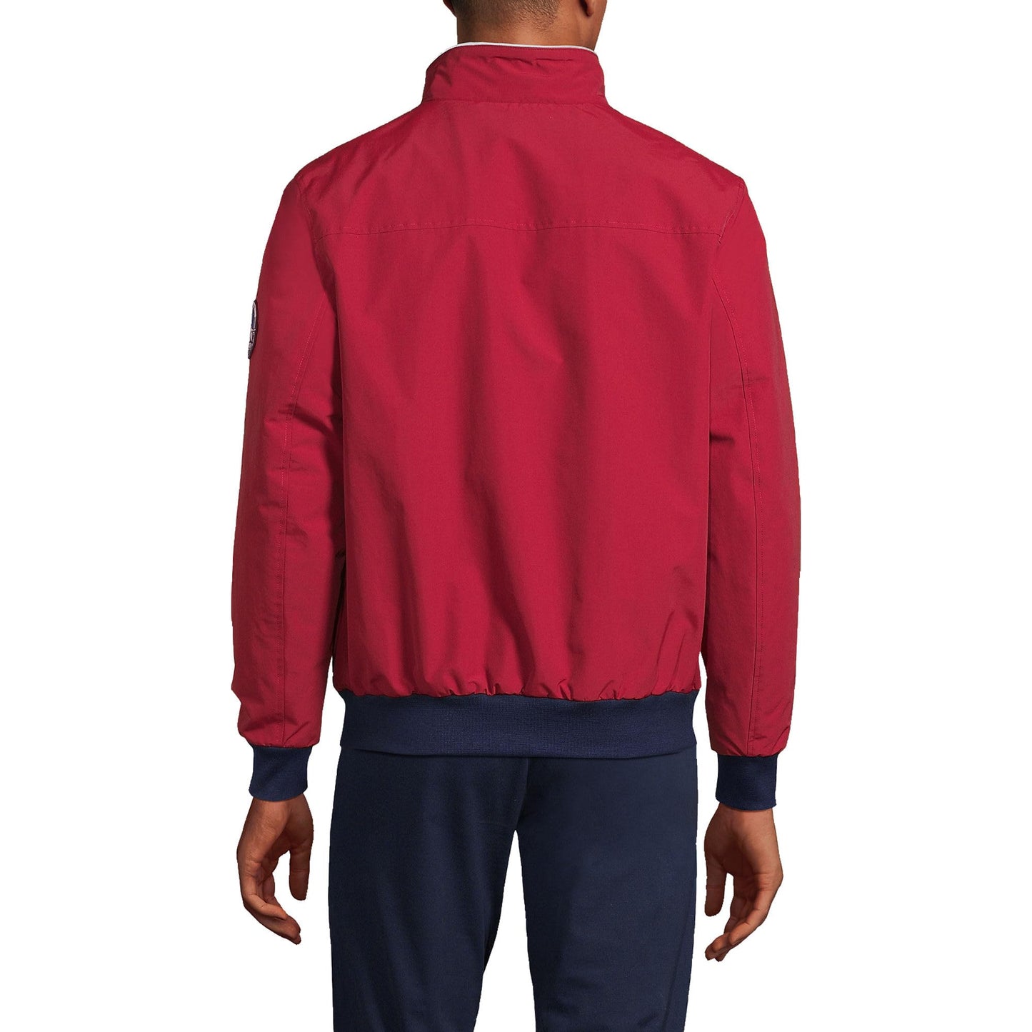 Lands' End Mens Squall Classic Bomber Jacket Fresh Cranberries Tall Medium