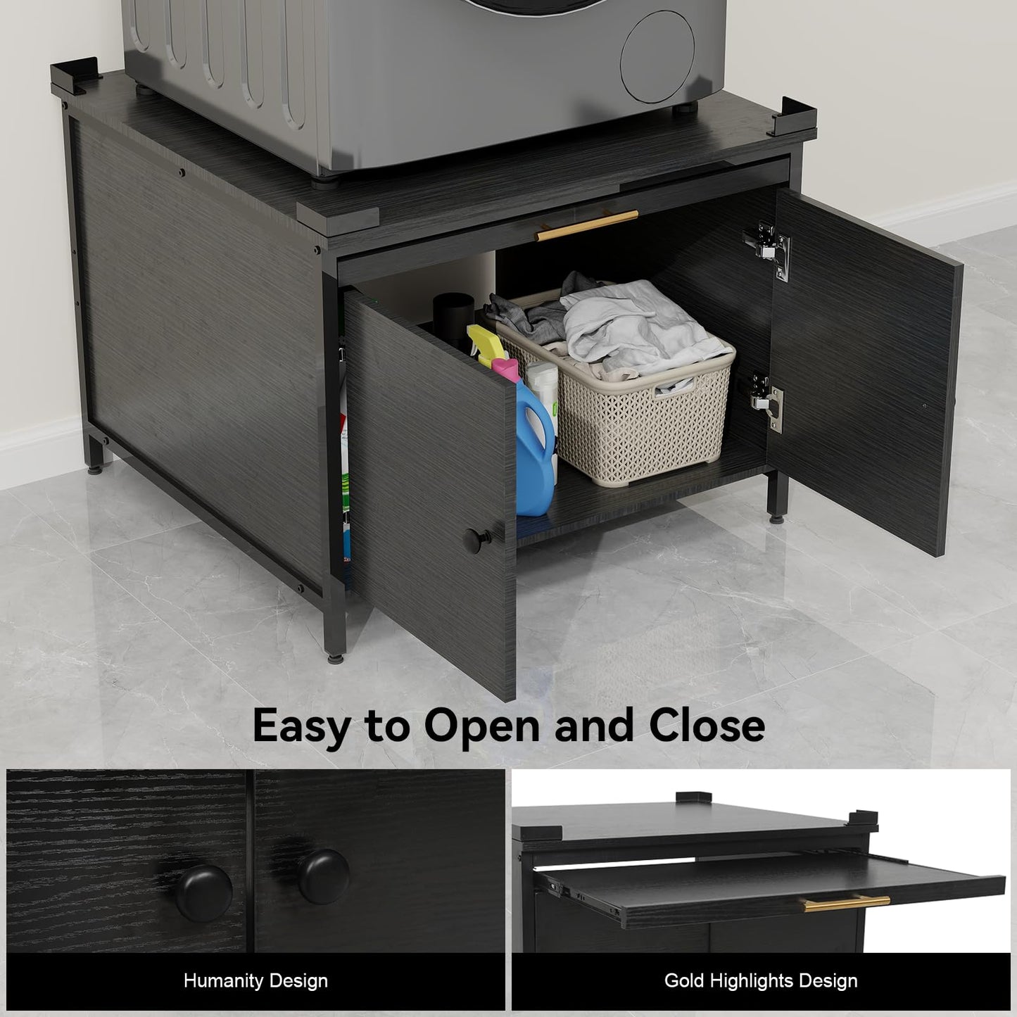 2 Pack Laundry Pedestal for Washer and Dryer, Heavy Duty 29" Universal Washing Machine Stand with Adjustable Feet and 4 Panel Corner, 700LB Capacity, Fit Anti-Vibration Design, Set of 2