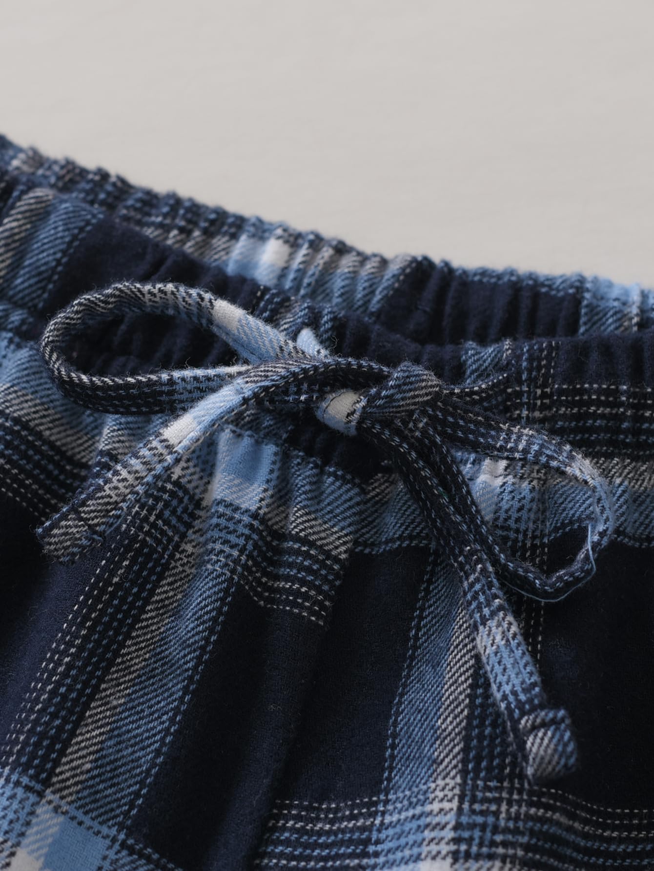 Latuza Women's Tall Flannel Pajama Set Extra Long Button Up Top Pants Pj Set 2X Navy Blue