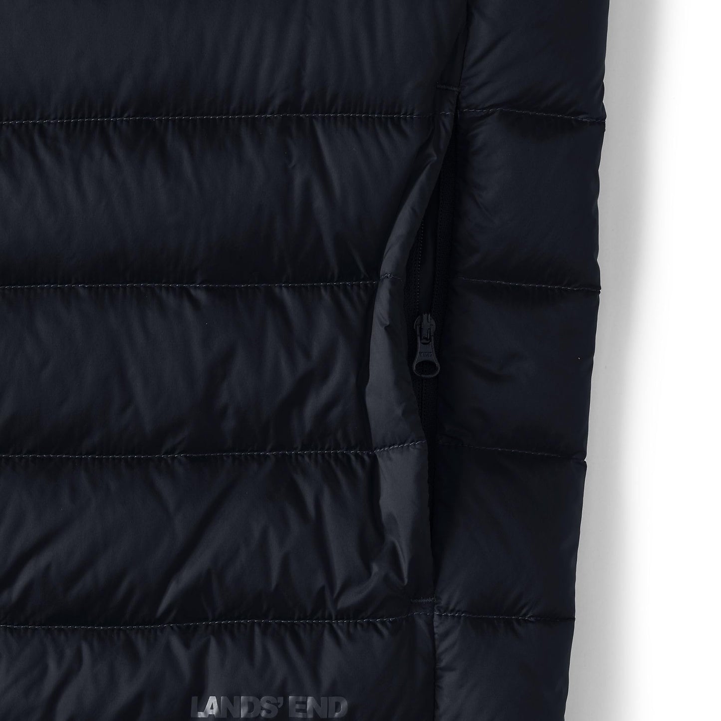 Lands' End Mens Wanderweight Down Vest Black Tall Medium