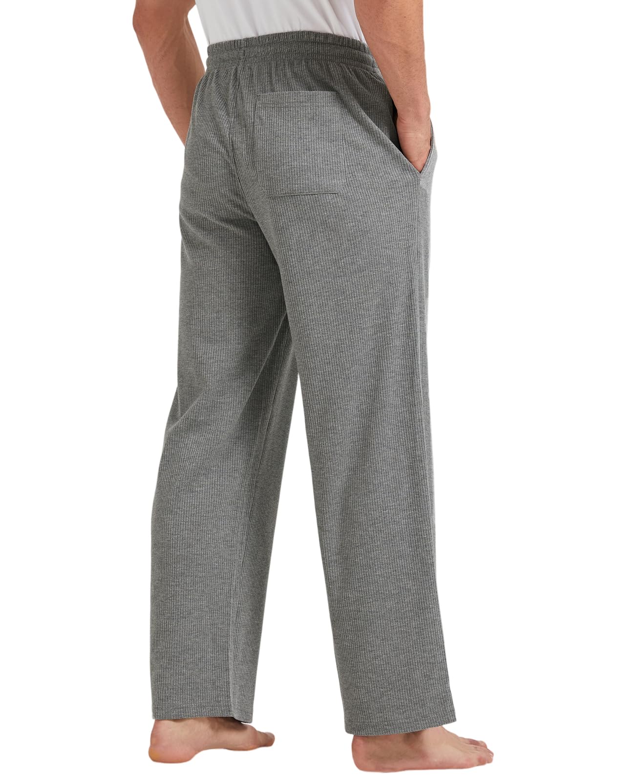 TTZ 34/36 Inseam Mens Tall Pajama Pants Waffle Pj Lounge Sleep Pants for Tall Men-LT