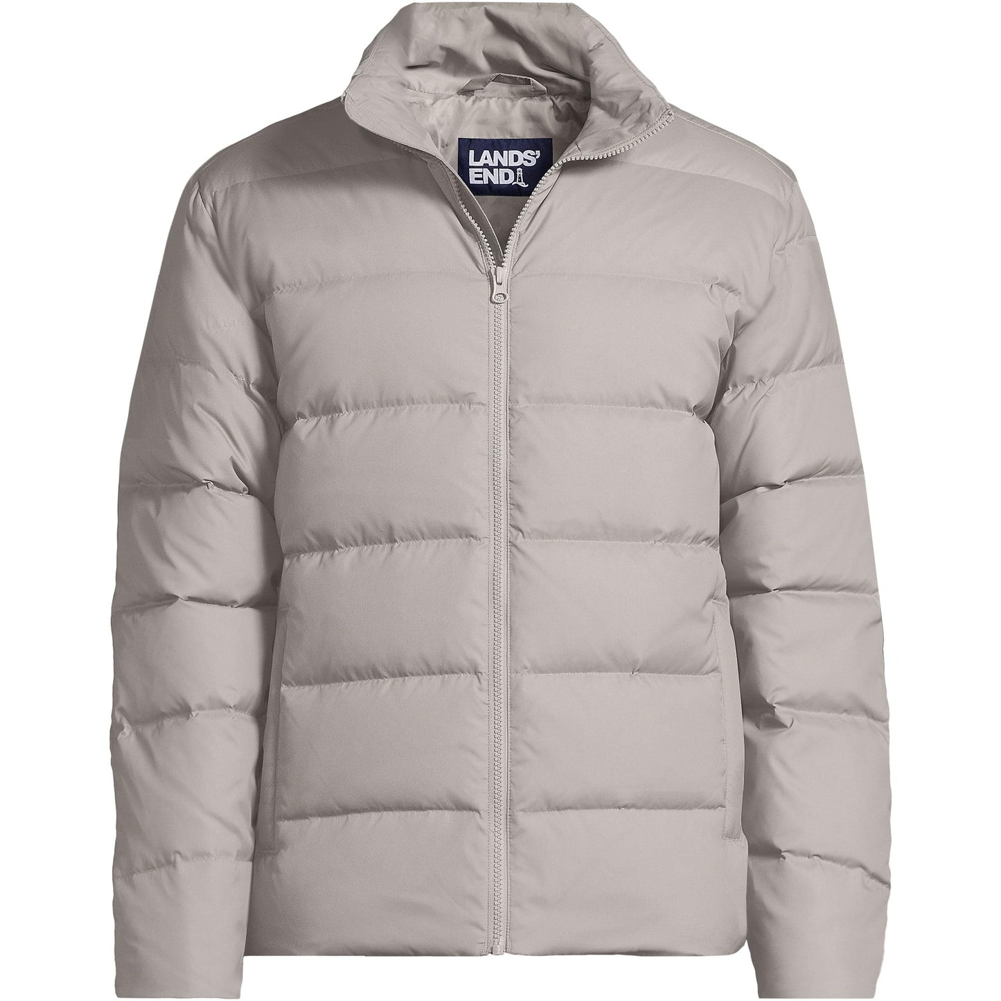 Lands' End Men's Tall Max 600 Down Puffer Jacket X-Large Birch Gray
