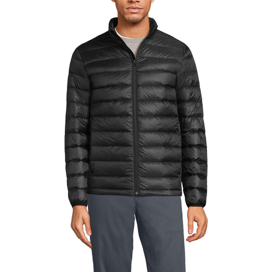Lands' End Mens Wanderweight Down Jacket Black Tall X-Large