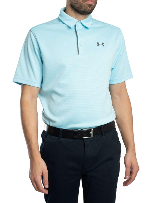 Under Armour Men's Tech Golf Polo, (494) Stream / / Pitch Gray, Large Tall