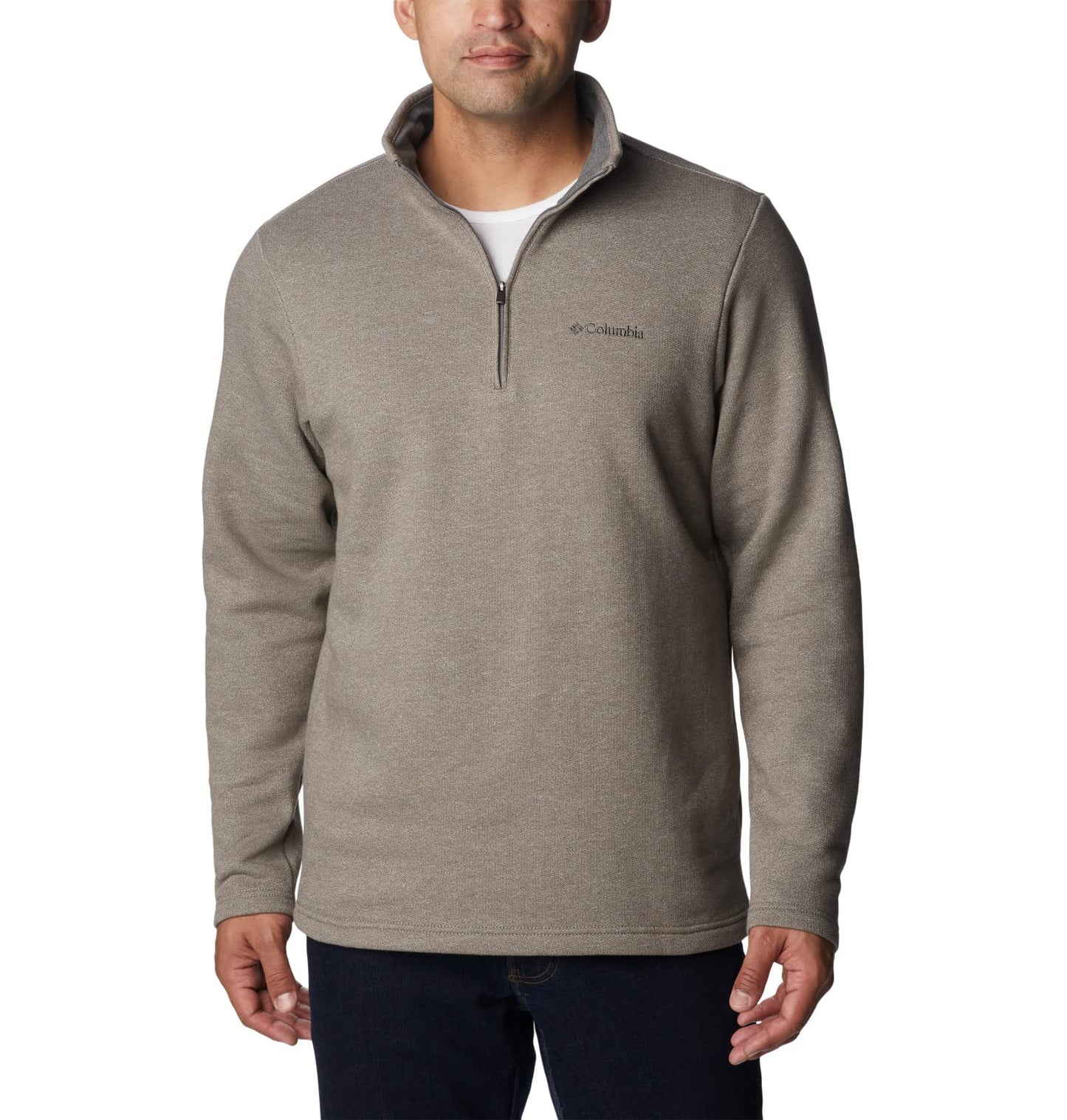 Columbia Men's Great Hart Mountain III Half Zip, Boulder Heather, 2X Tall