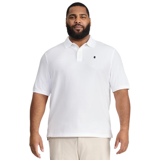 IZOD Men’s Big-and-Tall Advantage Performance Short-Sleeve Solid Polo Shirt, Bright White, X-Large