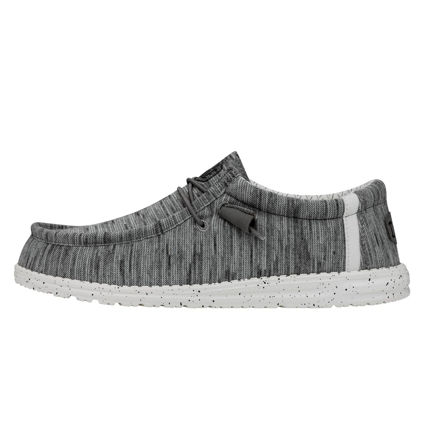 HEYDUDE Men's Wally Stretch Canvas Stone White Size 15 | Men's Shoes | Men Slip-on Loafers | Comfortable & Light-Weight