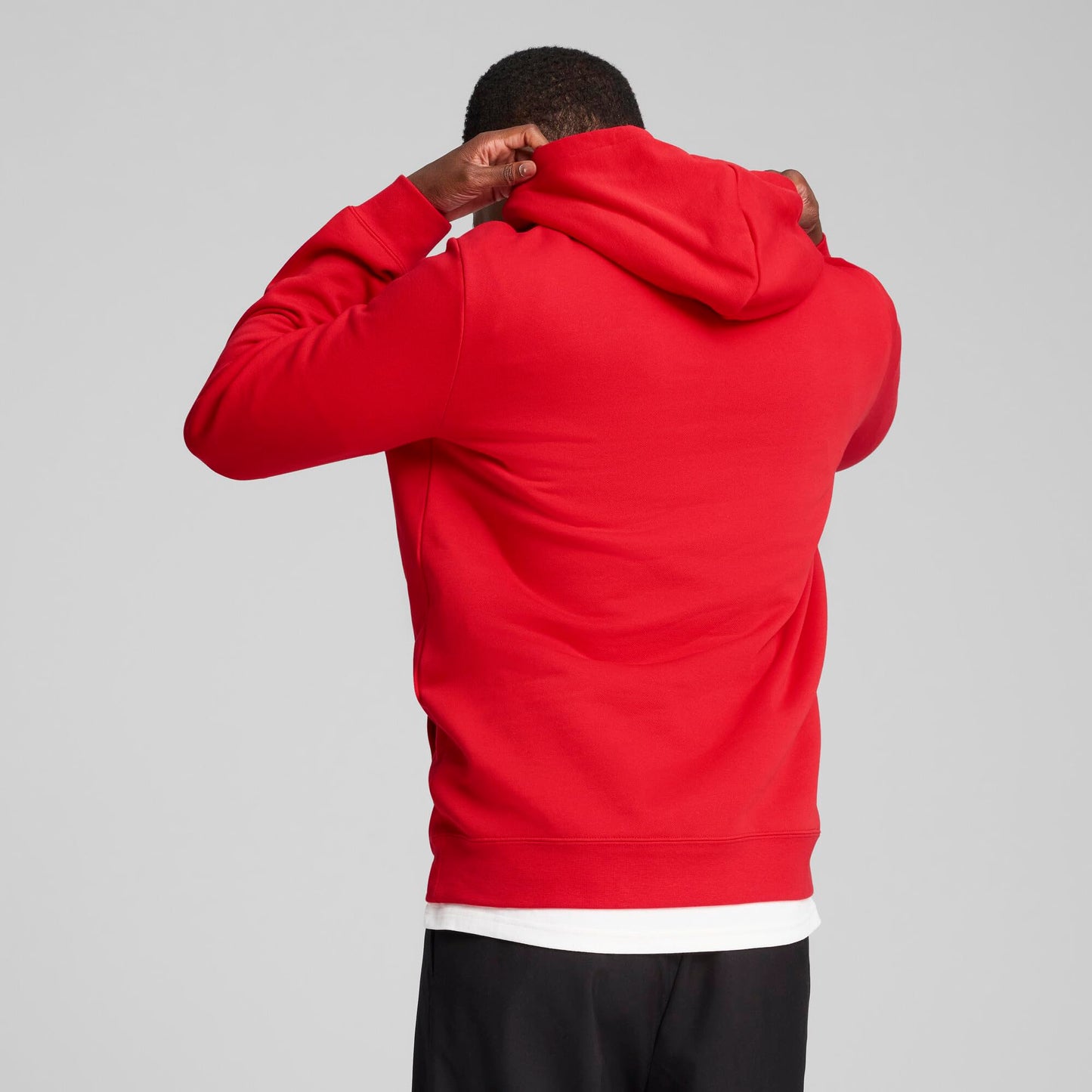 PUMA Men's Tall Size Essentials Small Logo Fleece Hoodie, for All Time Red AH25 - 2XLT