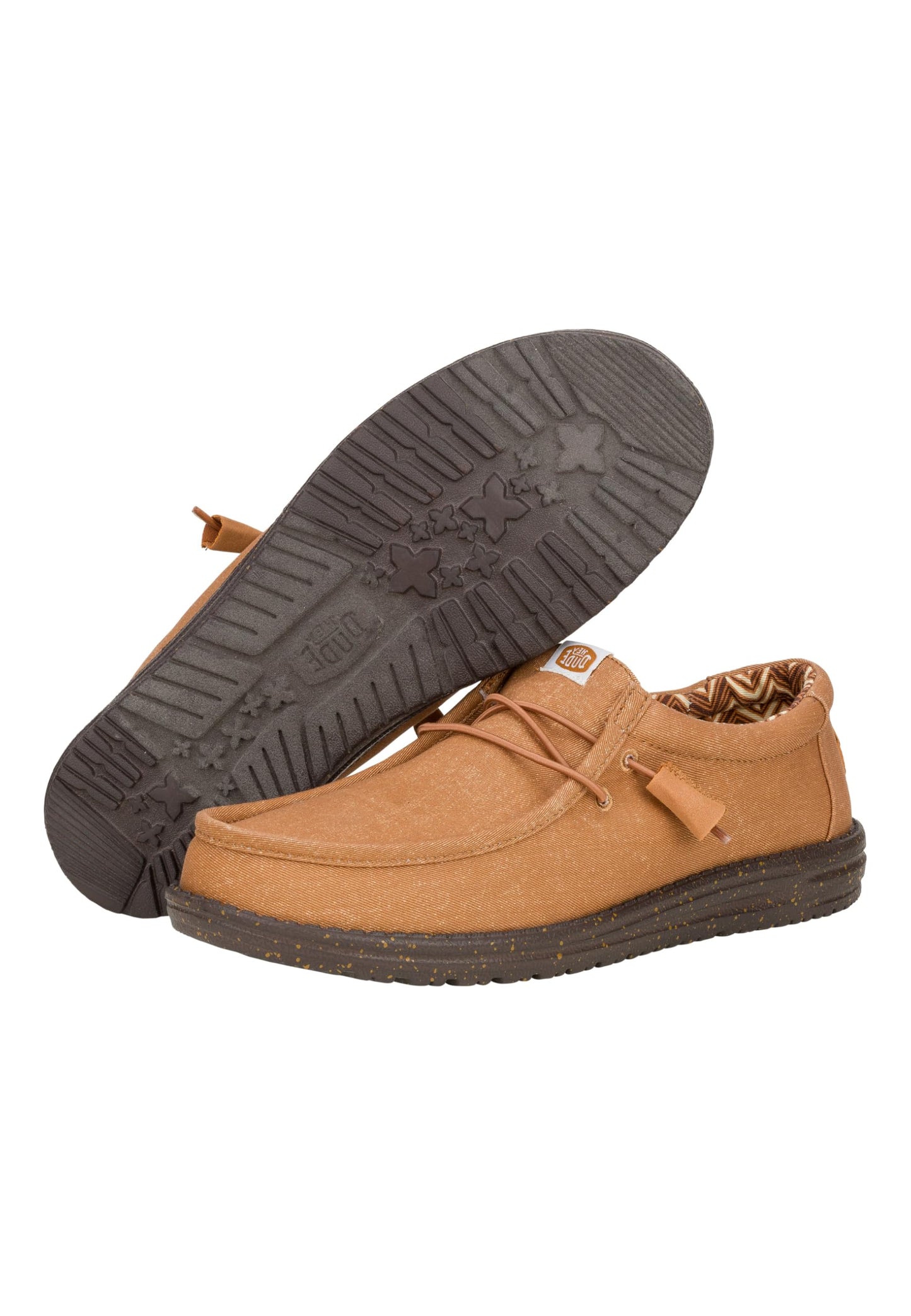 HEYDUDE Wally Stretch Canvas Nut Size 14, Men’s Shoes, Men's Slip-on Loafers, Comfortable & Light-Weight