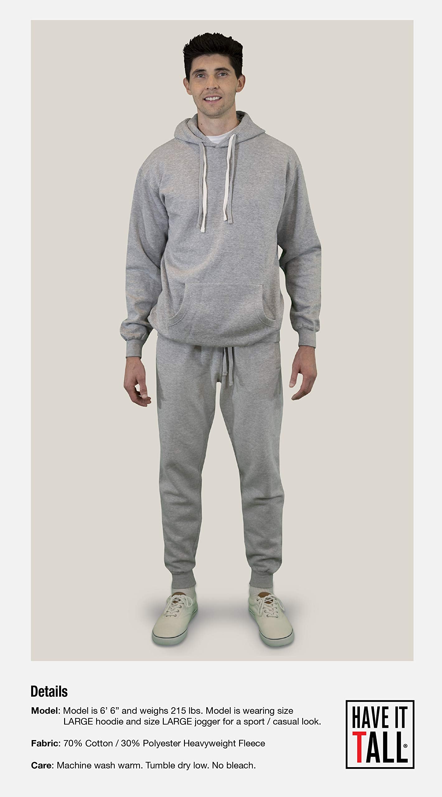 Have It Tall Pullover Hoodie Dark Heather Large Tall