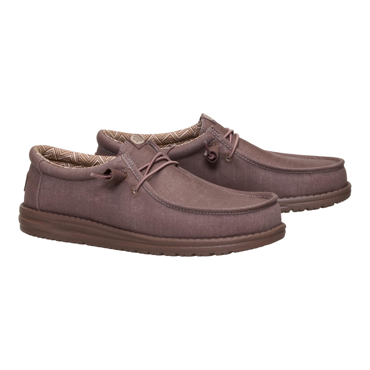 HEYDUDE Wally Stretch Canvas Deep Taupe Size 14, Men’s Shoes, Slip-on Loafers, Comfortable & Light-Weight