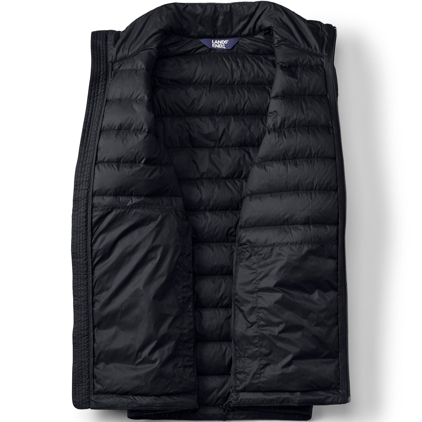 Lands' End Mens Wanderweight Down Jacket Black Tall X-Large