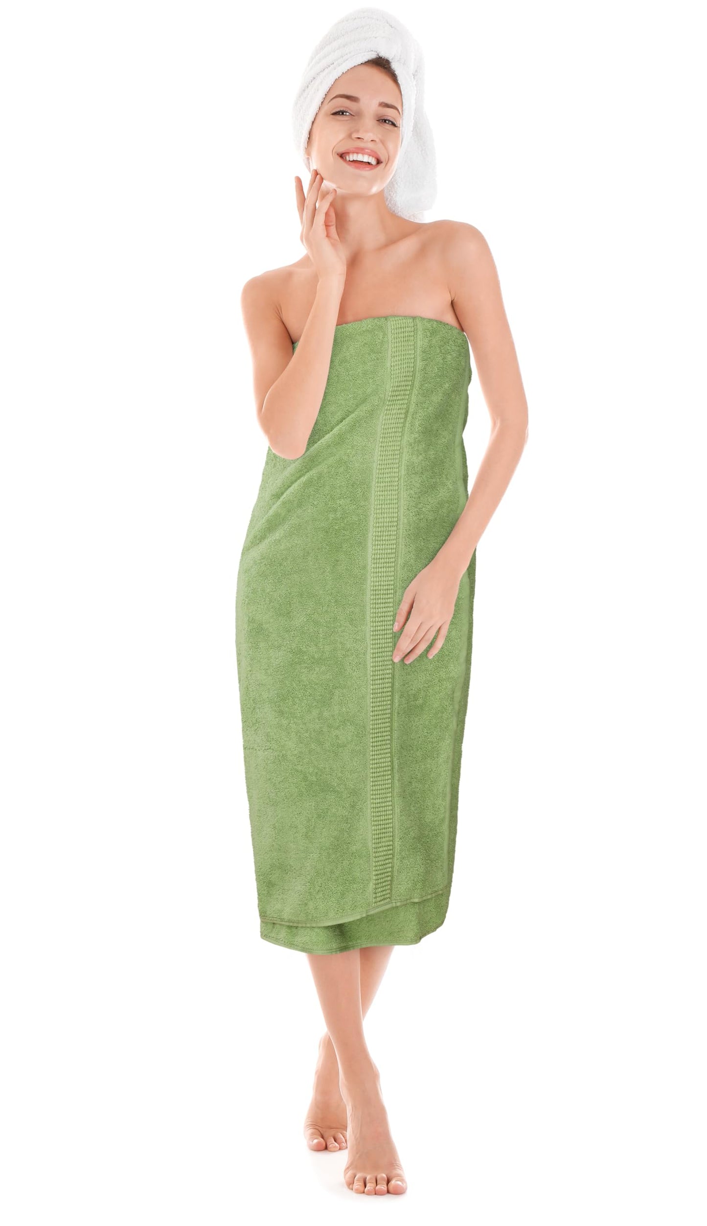 Utopia Towels Luxurious Jumbo Bath Sheet 2 Piece, 600 GSM, 35 by 70 Inches, 100% Ring Spun Cotton, Highly Absorbent and Quick Dry Extra Large Bath Towel, Super Soft Towel, Sage Green