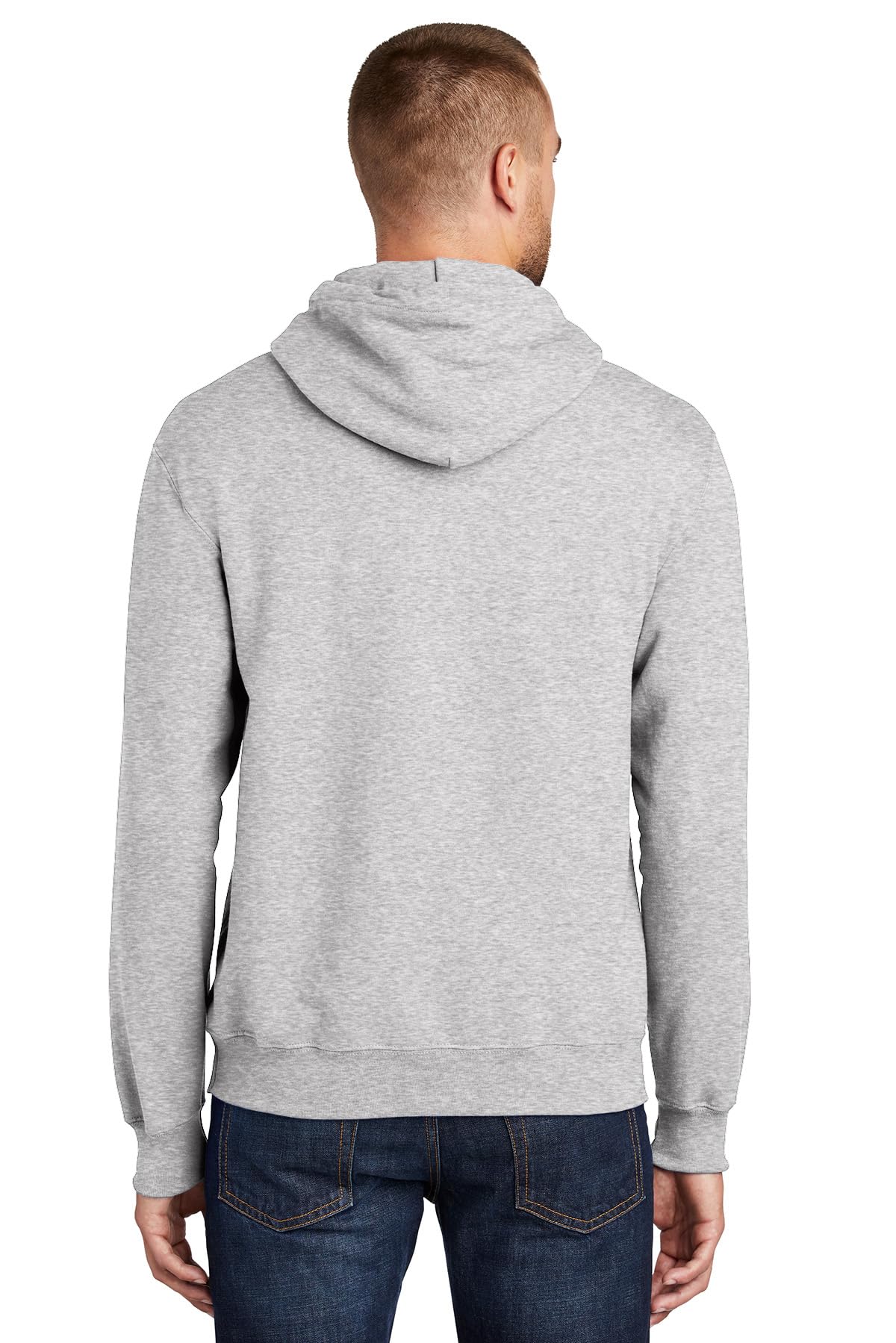 Port & Co TALL Essential Fleece Pullover Hooded Sweatshirt-PC90HT-LT-Ash