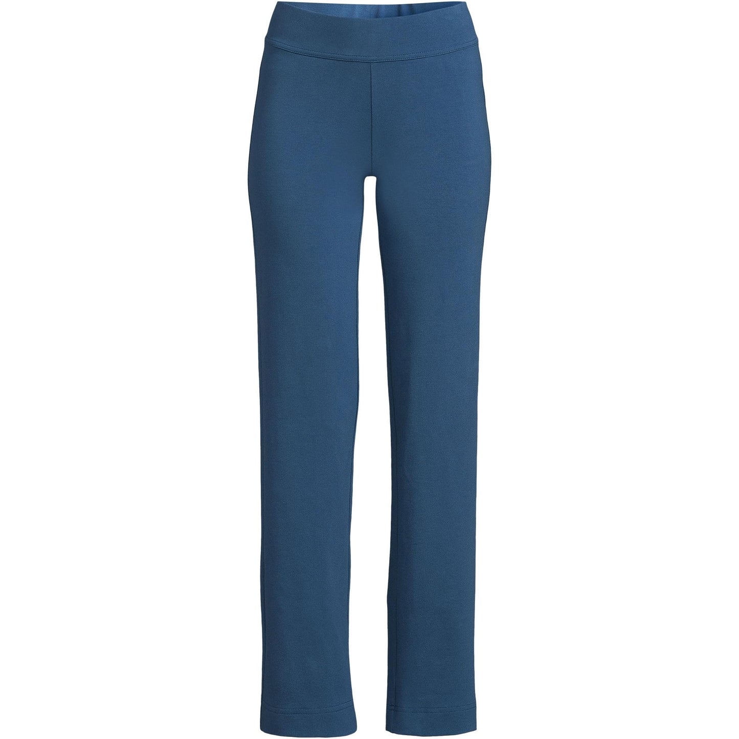 Lands' End Womens Starfish Straight Pants Evening Blue Tall Small