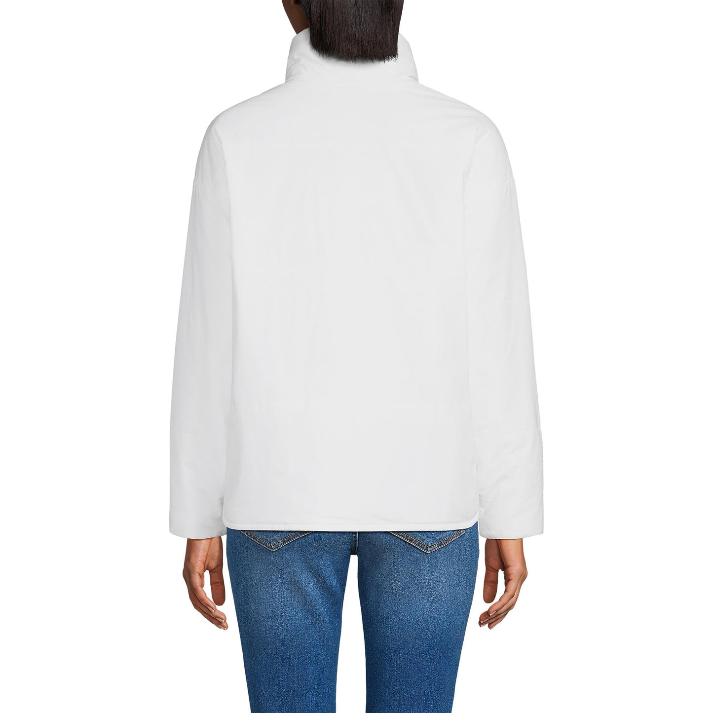 Lands' End Women's Tall WanderFree Insulated Jacket Medium White