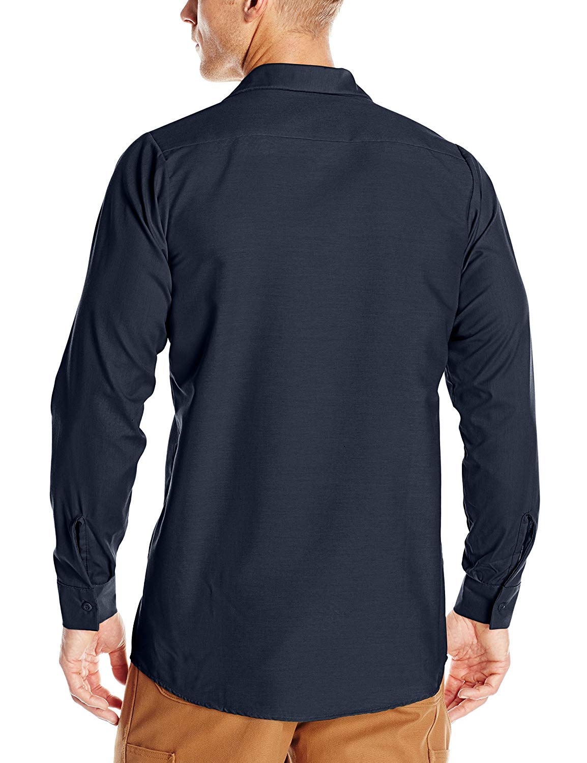 Red Kap Men's Size Industrial Work Shirt, Regular Fit, Long Sleeve, Navy, 5X-Large/Tall