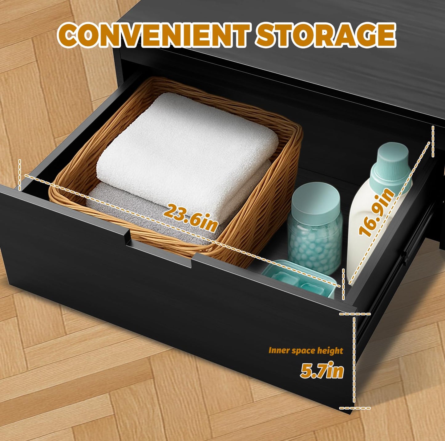 LYASIL Laundry Pedestal Heavy Duty Wood Washer Dryer Pedestal 28" Universal Fit Anti-Vibration Washing Machine Stand,770 LBS Capacity (Deep Black)