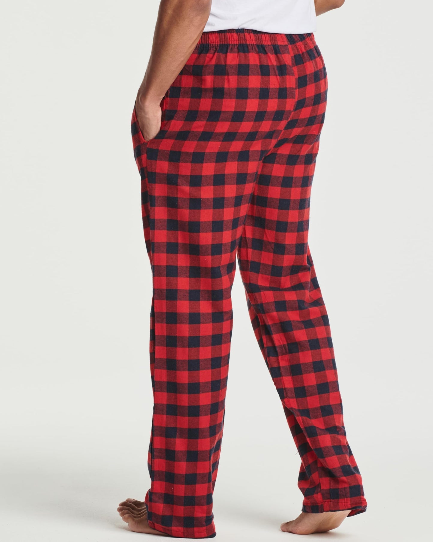Real Essentials 3 Pack Mens Big & Tall King Size Pajama Pants Cotton Soft Pajamas Men Flannel Bottoms Fleece Buffalo Plaid Pj Lounge Pants Sleepwear Pijamas Hombres Woven - Set 7, 5x Tall