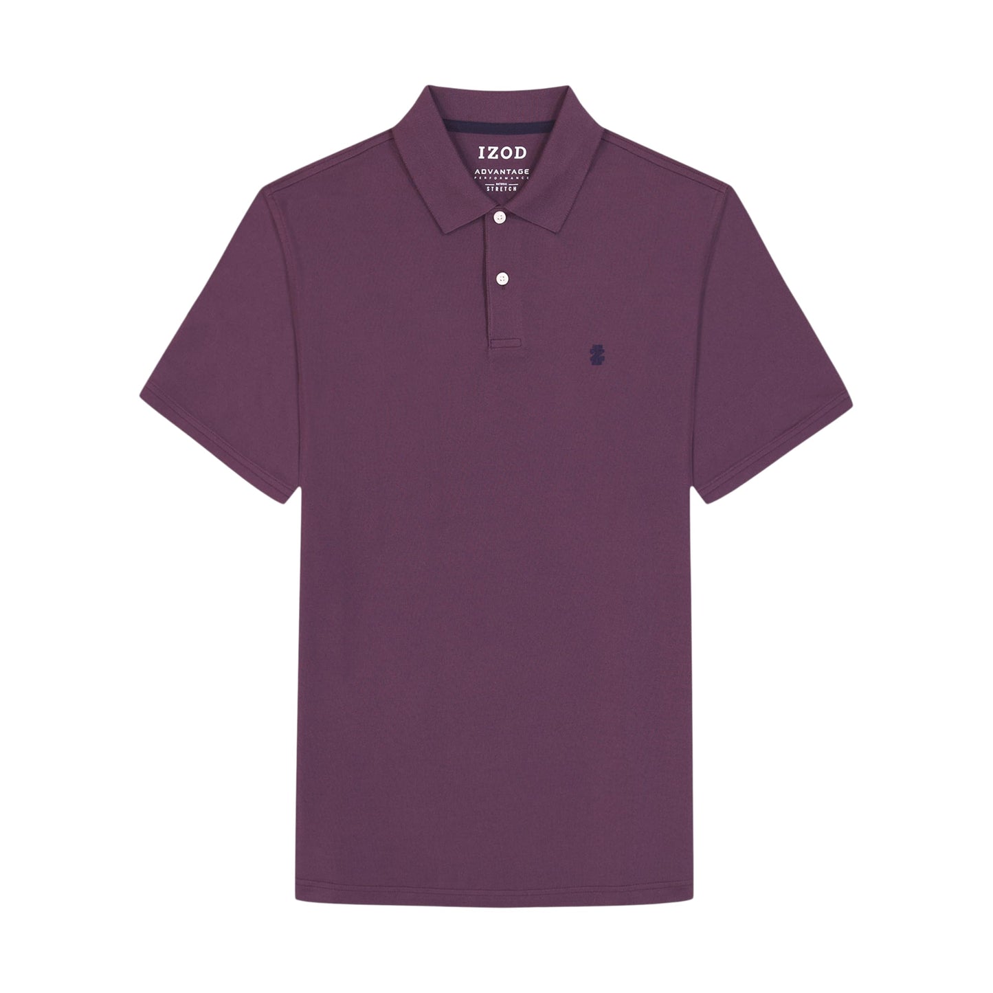 IZOD Men's Big and Tall Advantage Performance Short Sleeve Polo Shirt, Plum Perfect