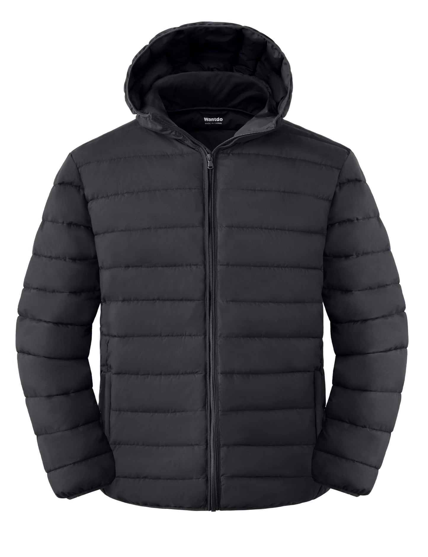 wantdo Men's Big and Tall Winter Jackets Waterproof Windproof Bubble Coat Dark Grey X-Large Tall