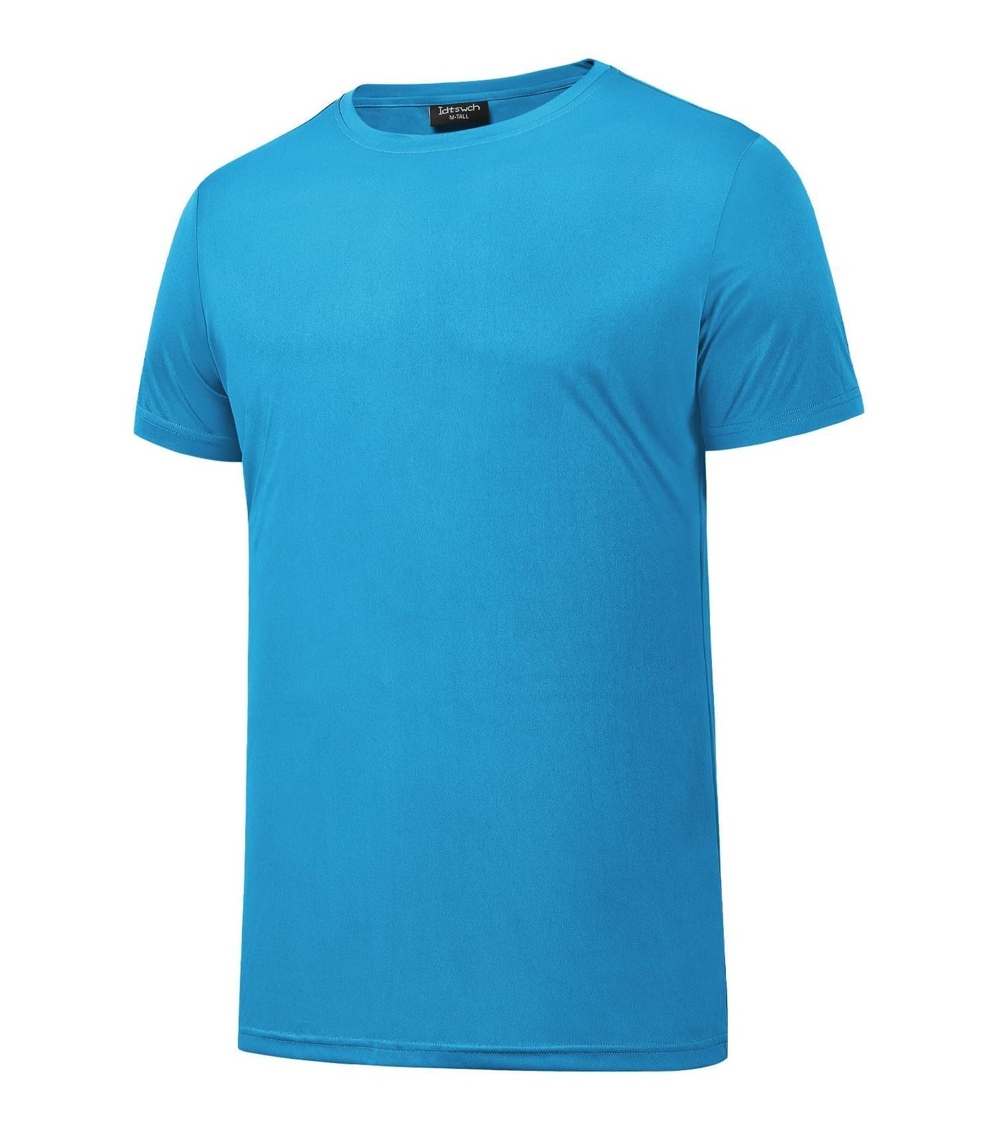Idtswch Men's Tall T-Shirt Rash Guard UPF 50+ T-Shirt Quick Dry Swim Water Top Tee Short Sleeve Athletic Shirts 15blue-L