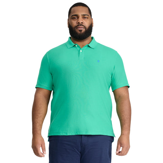 IZOD Men’s Big-and-Tall Advantage Performance Short-Sleeve Solid Polo Shirt, Simply Green, 5X-Large