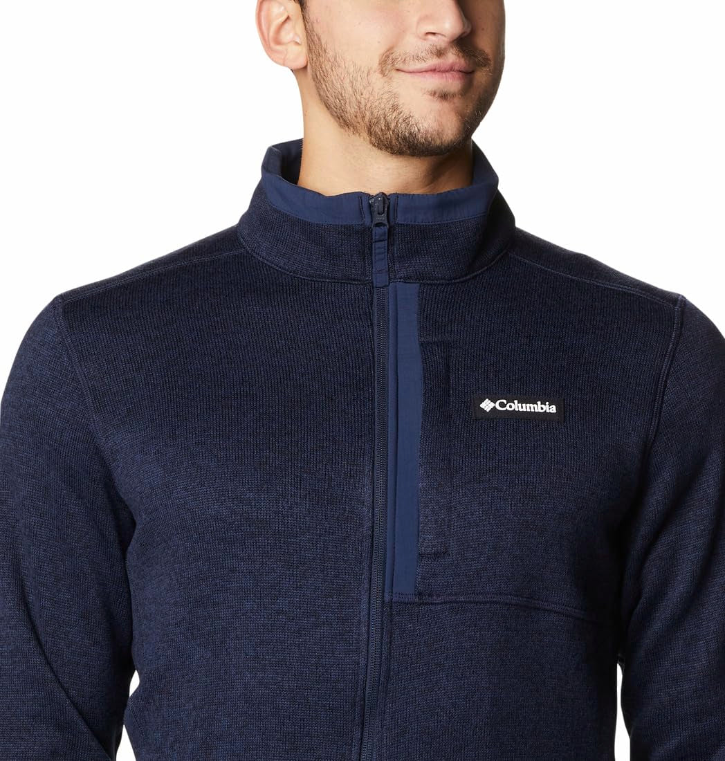 Columbia Men's Sweater Weather Full Zip, Collegiate Navy Heather, 5X Tall