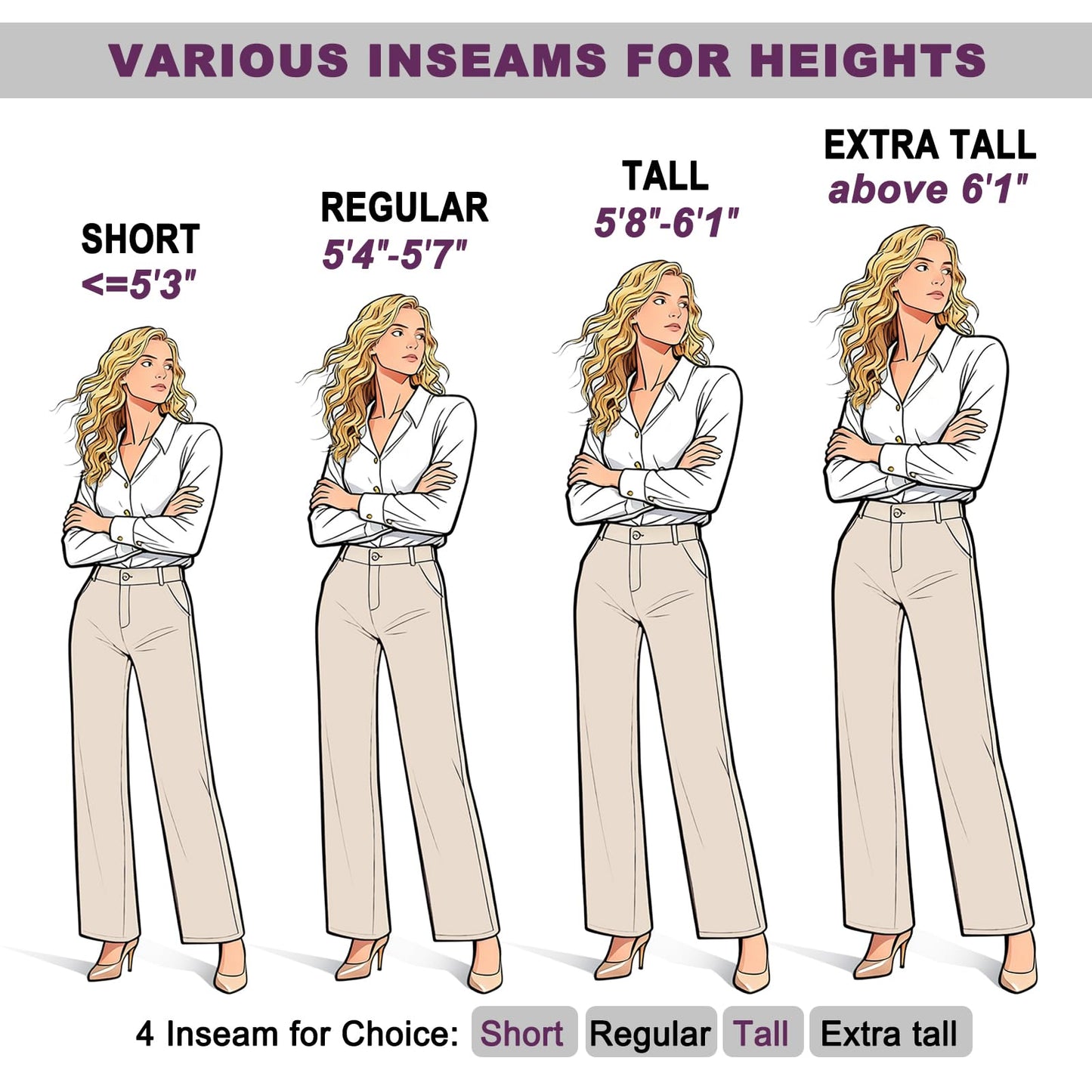 iChosy Womens High Waist Wide Straight Leg Trousers Casual Slacks Dress Pants with Pockets PaleKhaki 18 Tall