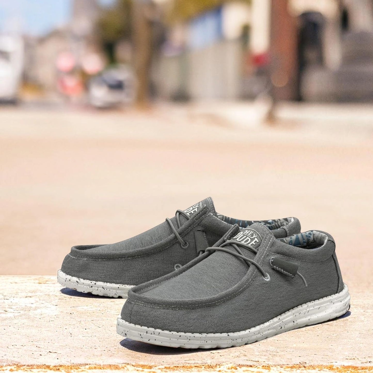 HEYDUDE Men's Wally Stretch | Men's Loafers | Comfortable & Light-Weight Iron