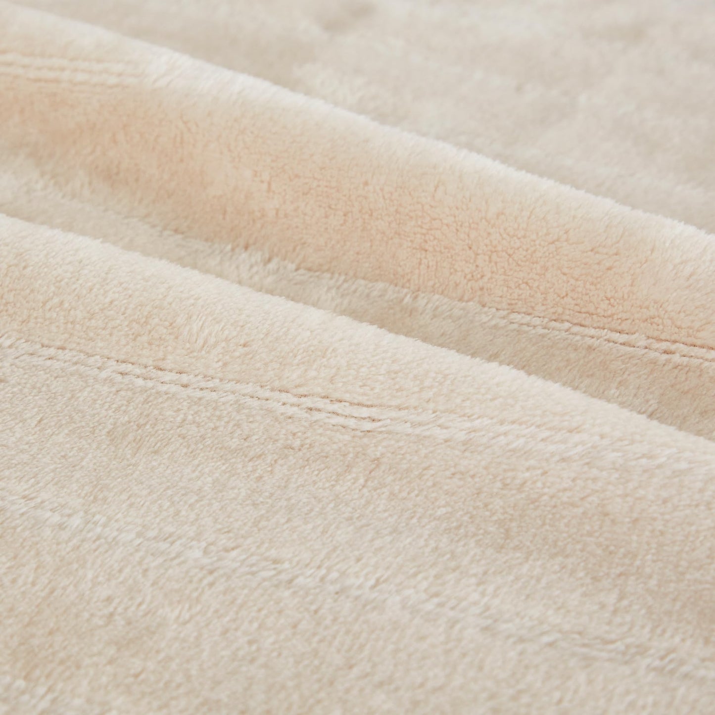 Serenhom Extra Large 120x120 Inch Giant Soft Cozy Fleece Blanket, Huge Oversized Seamless King 3D Jacquard Decorative California King Blanket for Bed, Couch, Travel - Striped Khaki