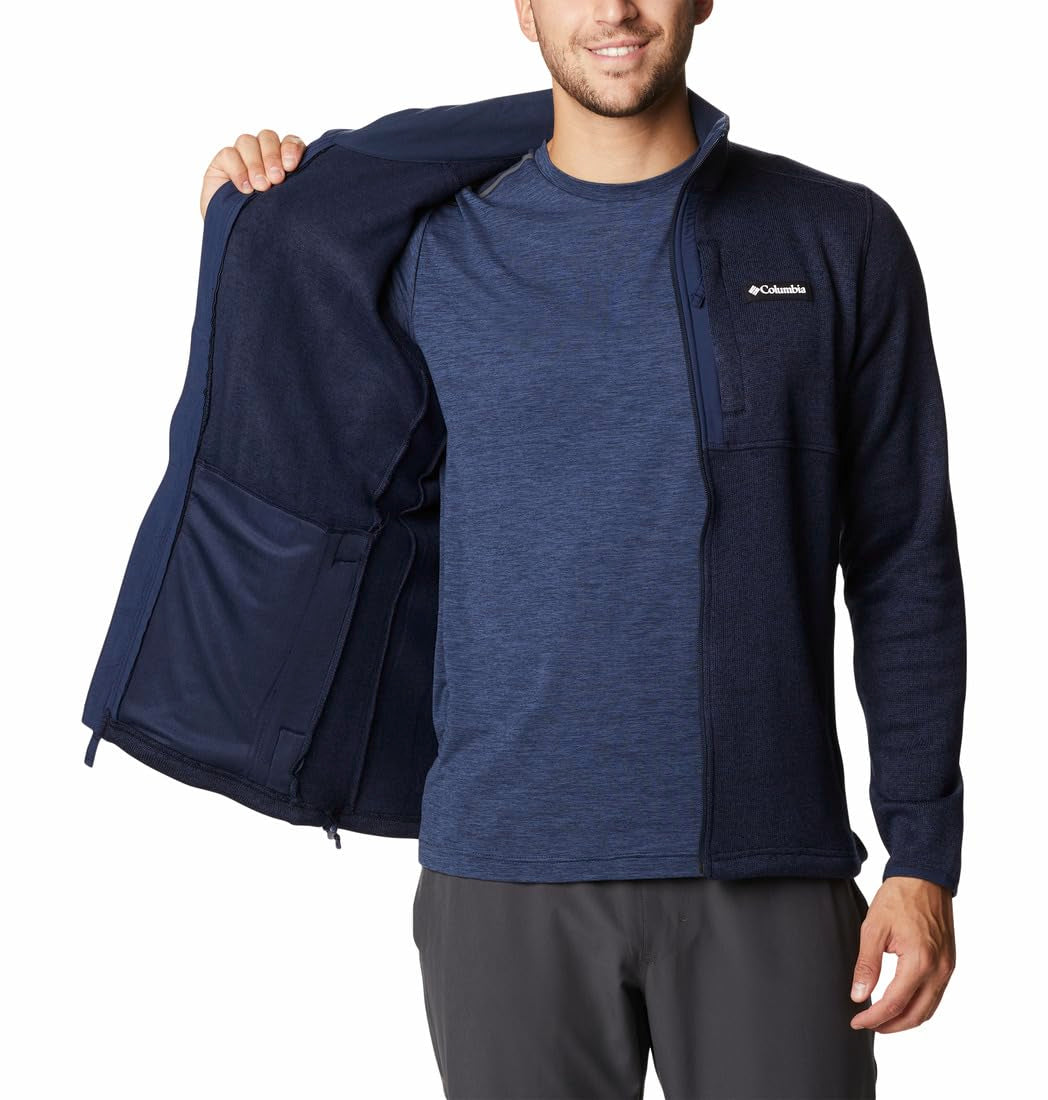 Columbia Men's Sweater Weather Full Zip, Collegiate Navy Heather, 5X Tall