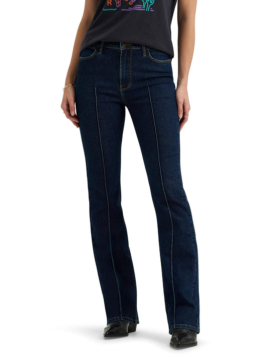 Wrangler Women's High Rise Bold Boot Jean, Mia, 6-34