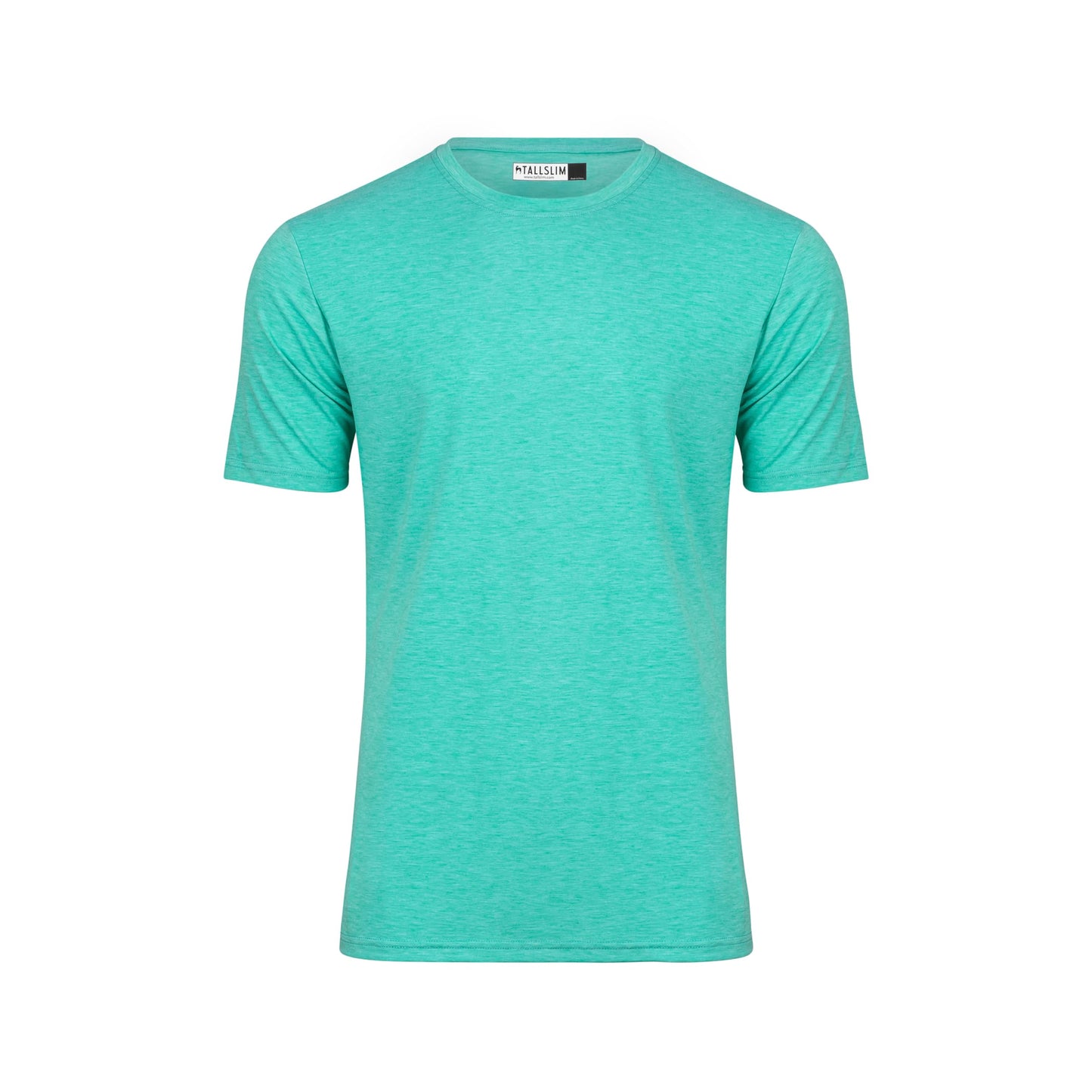 TallSlim Men's Tall Slim-Fit Short Sleeve Crewneck T-Shirt - Extra Long, Slim Fit, Preshrunk Easy Care, Turquoise, Medium