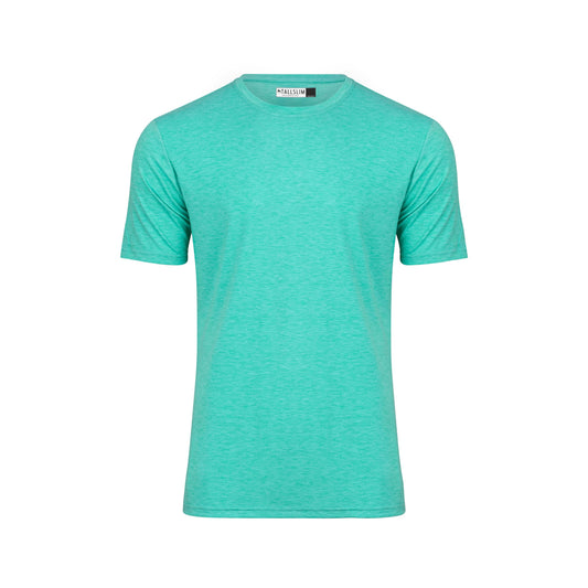 TallSlim Men's Tall Slim-Fit Short Sleeve Crewneck T-Shirt - Extra Long, Slim Fit, Preshrunk Easy Care, Turquoise, Large