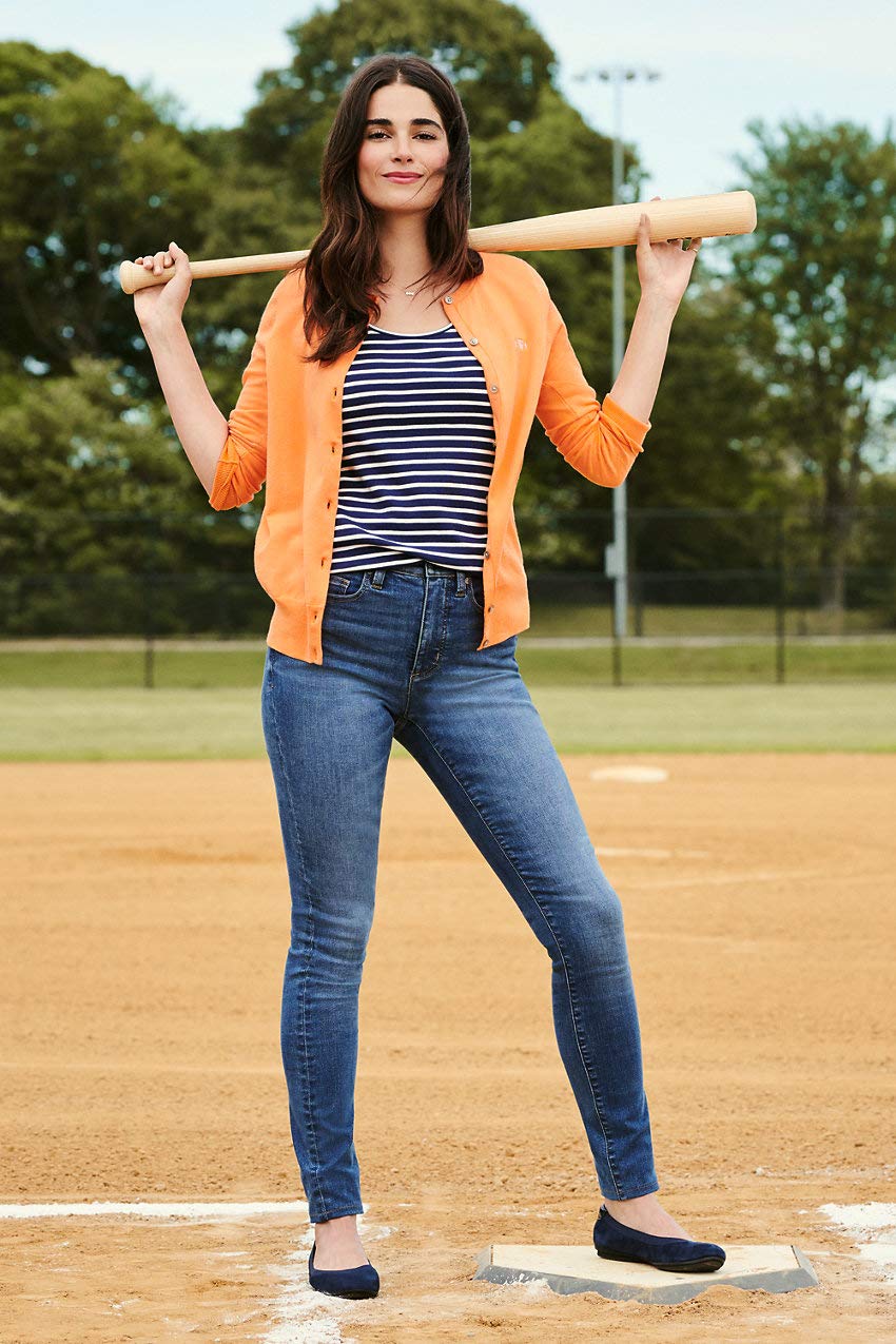 Lands' End Womens Cotton Tank Top Black Tall X-Large