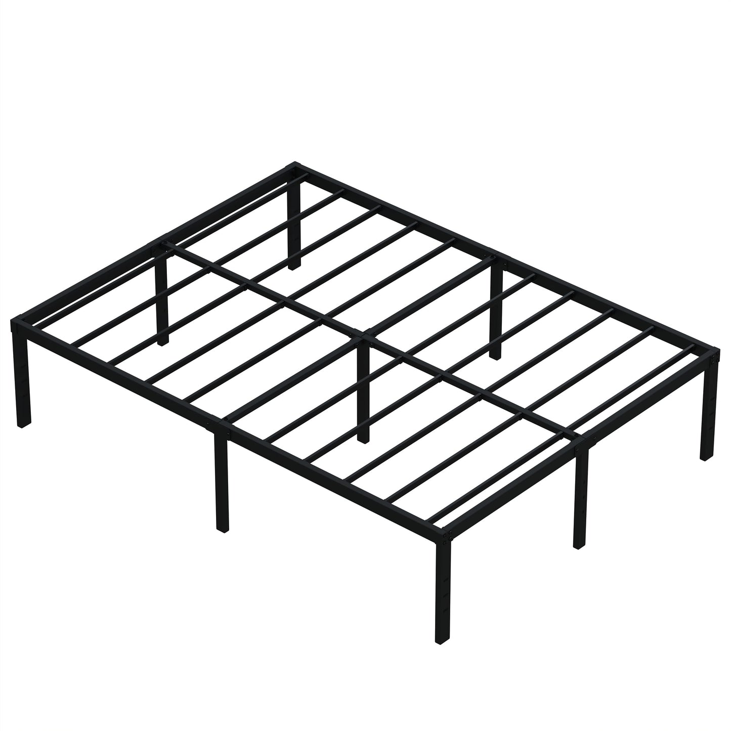Upcanso 18 Inch California King Bed Frames No Box Spring Need, Platform Cal King Bed Frame with High Storage, Eassy Assembly 3,500 Lbs Heavy Duty Bedframes, Black