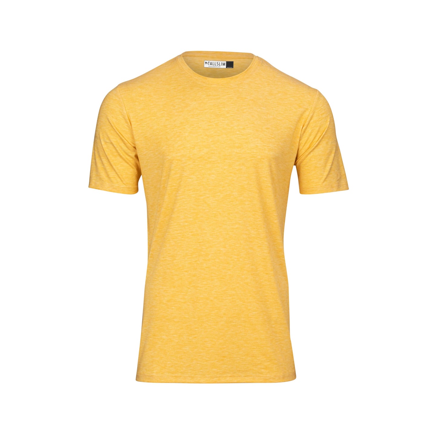 TallSlim Men's Tall Slim-Fit Short Sleeve Crewneck T-Shirt - Extra Long, Slim Fit, Preshrunk Easy Care, Yellow, Small