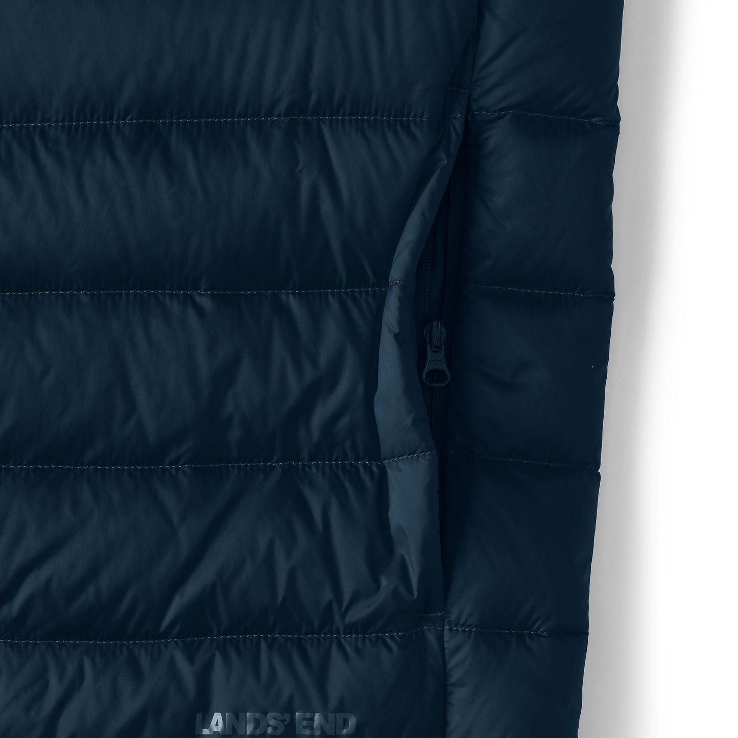 Lands' End Mens Wanderweight Down Vest Radiant Navy Tall X-Large