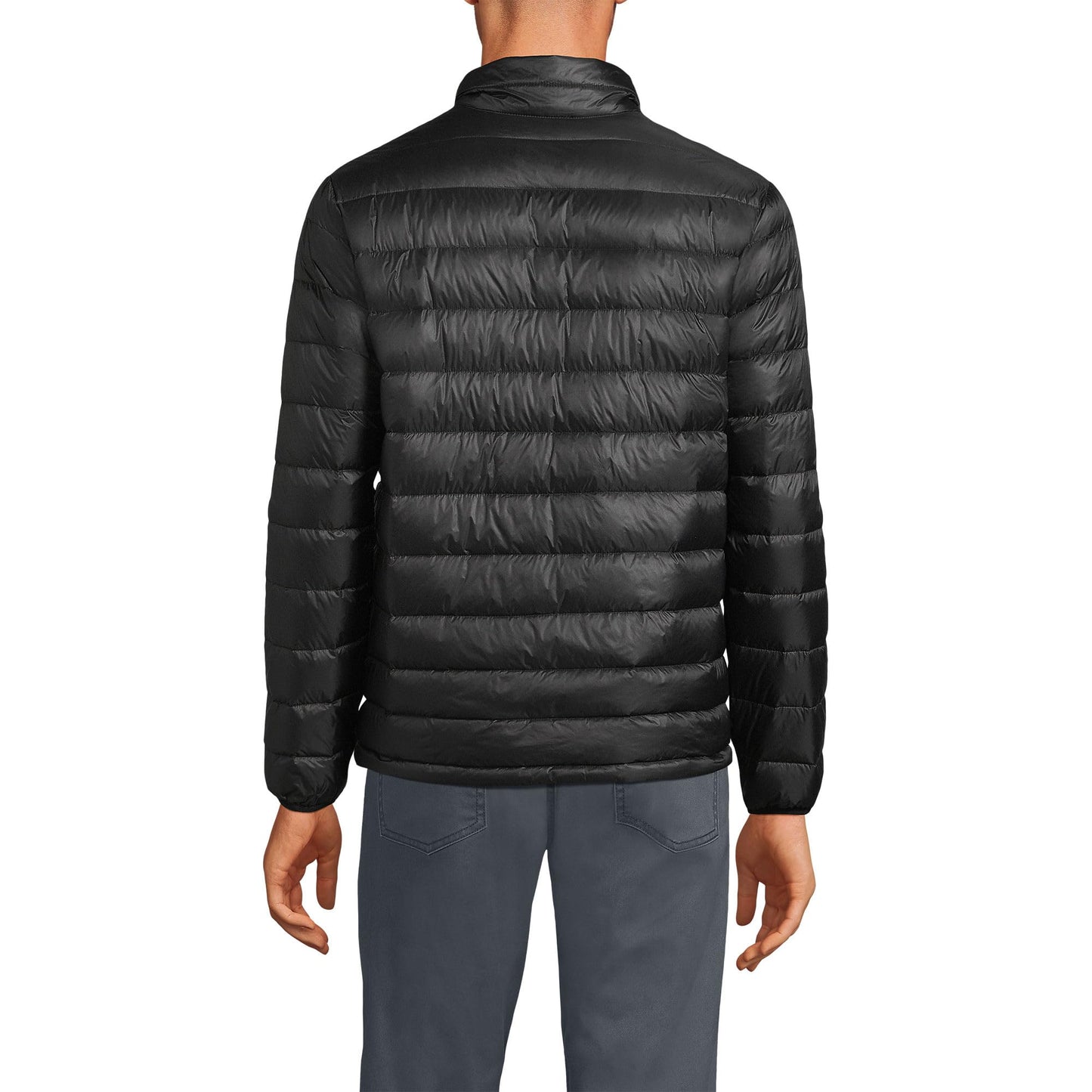 Lands' End Mens Wanderweight Down Jacket Black Tall X-Large