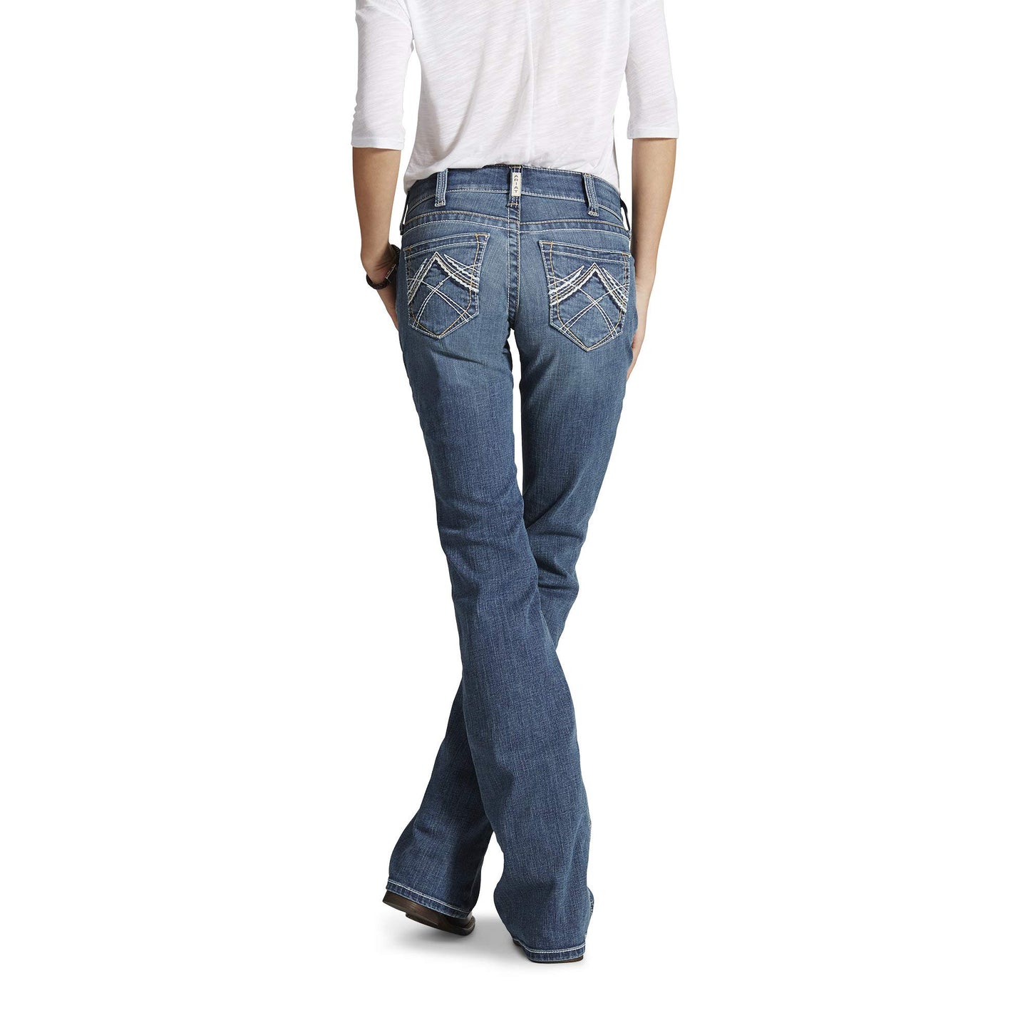 Ariat R.E.A.L. Mid Rise Boot Cut Jeans - Women's Denim