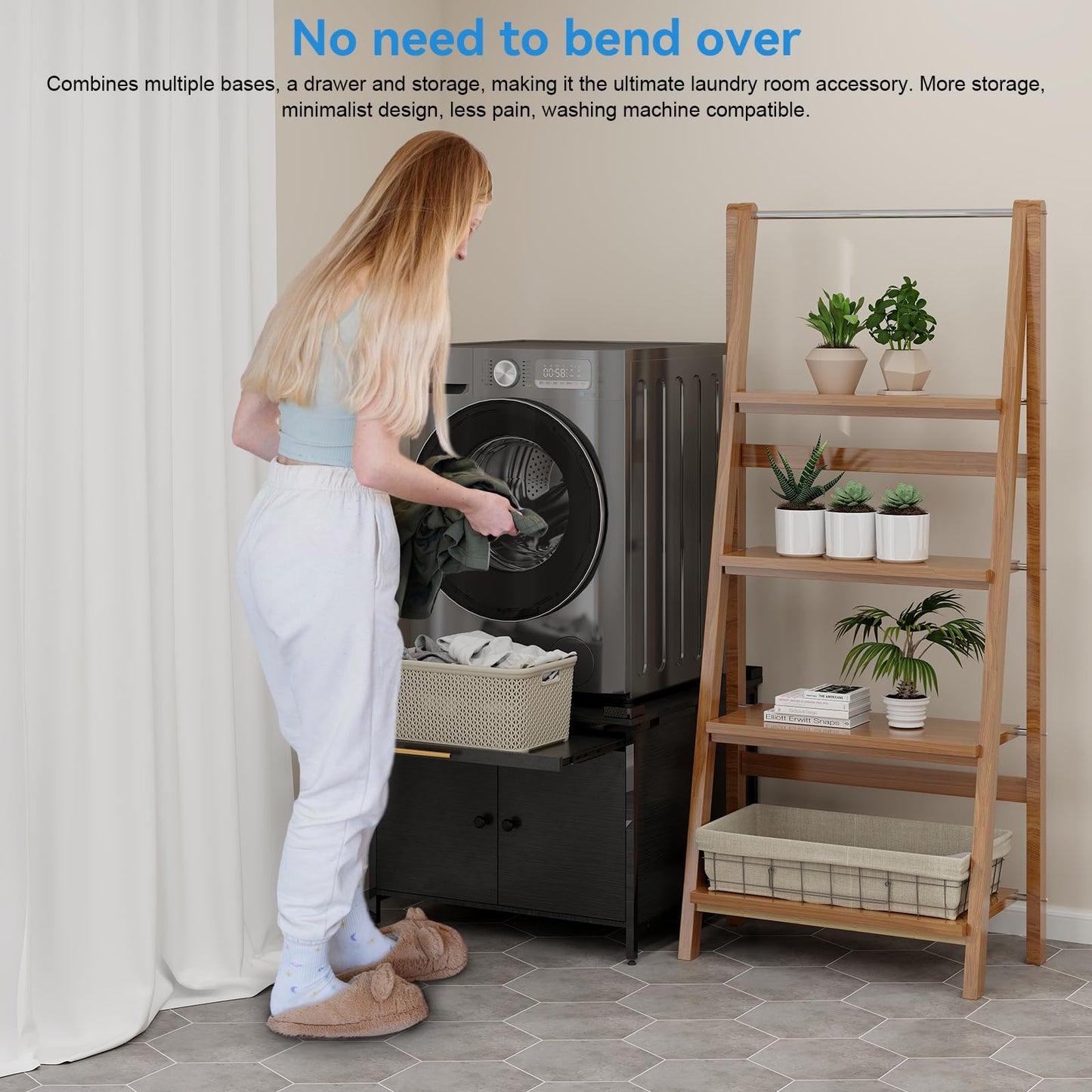 2 Pack Laundry Pedestal for Washer and Dryer, Heavy Duty 29" Universal Washing Machine Stand with Adjustable Feet and 4 Panel Corner, 700LB Capacity, Fit Anti-Vibration Design, Set of 2