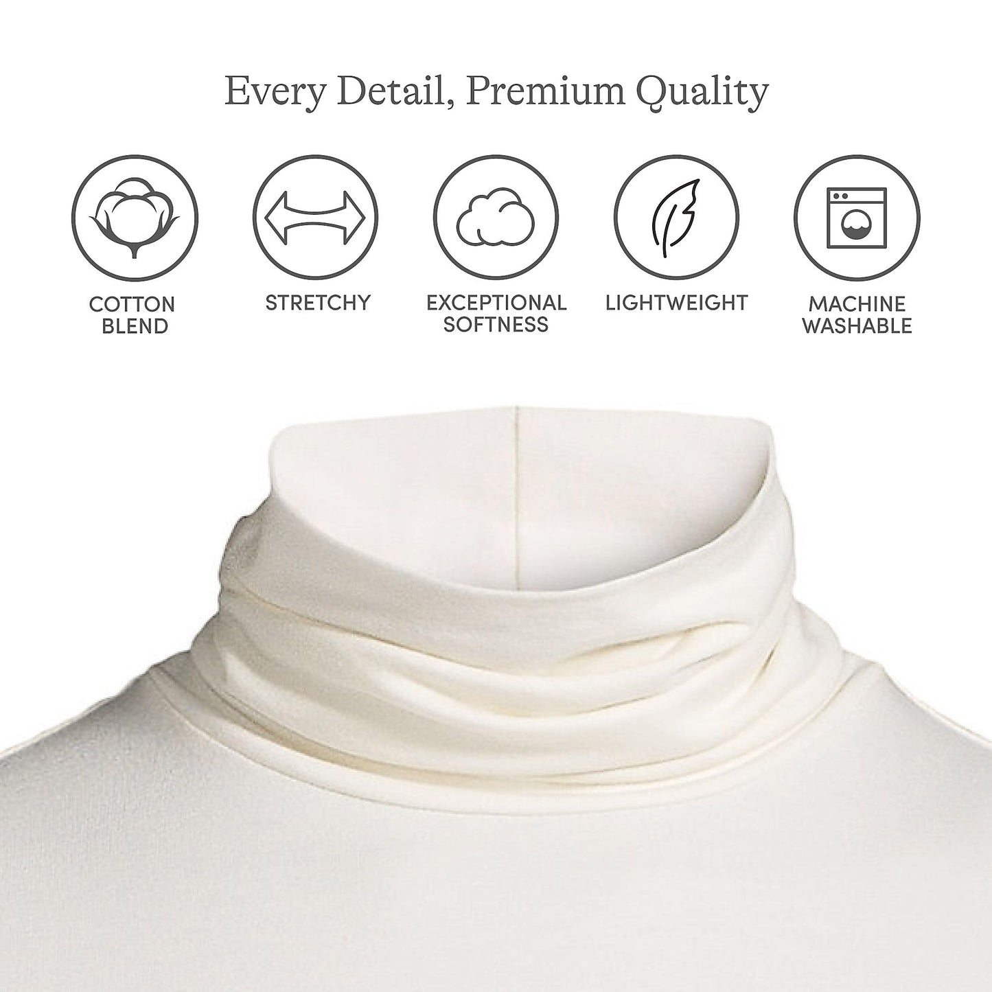 Lands' End Women LWCM Shaped Turtleneck Ivory Tall X-Large