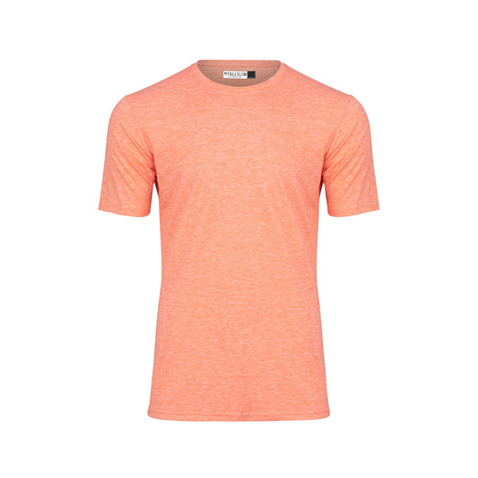 TallSlim Men's Tall Slim-Fit Short Sleeve Crewneck T-Shirt - Extra Long, Slim Fit, Preshrunk Easy Care, Orange, Small