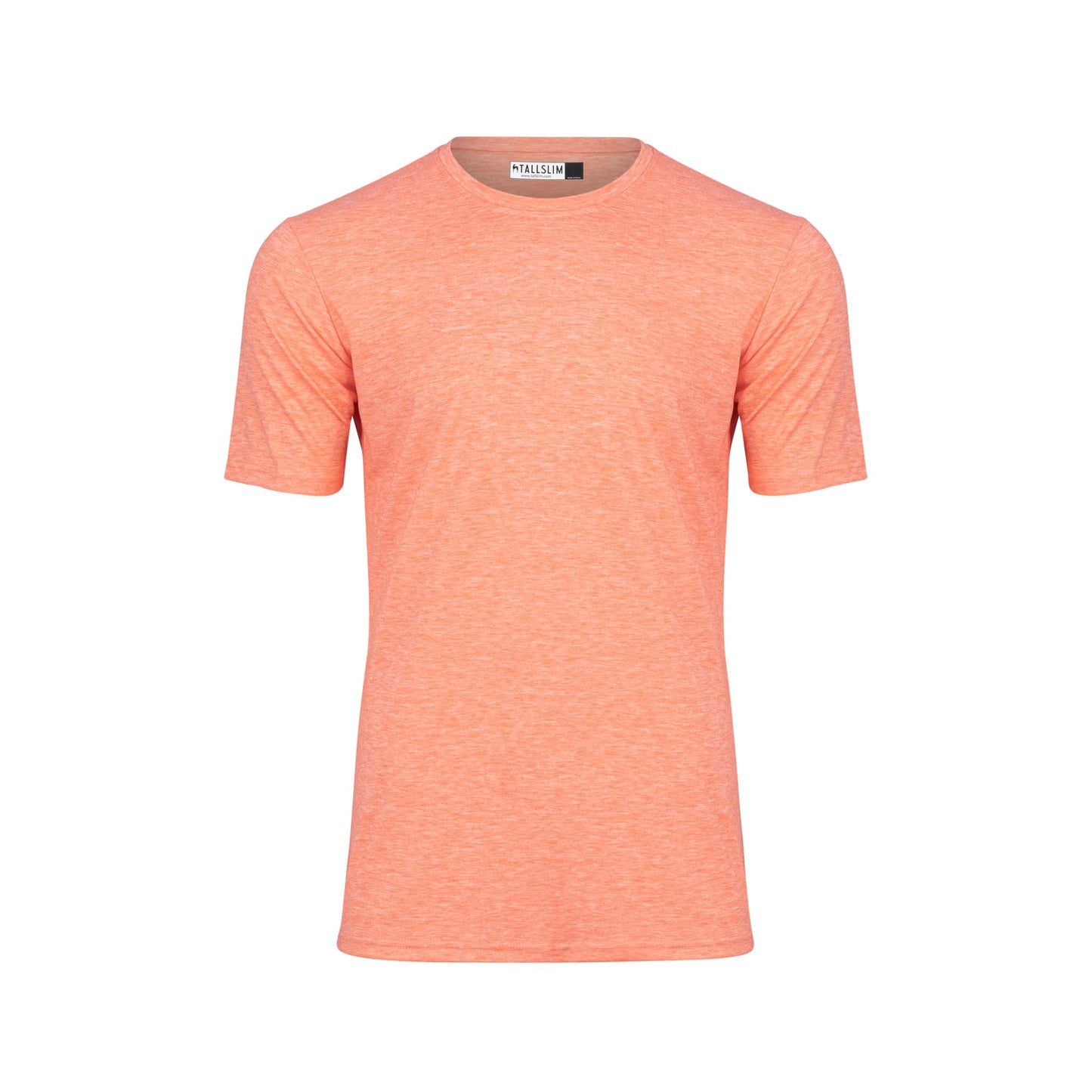 TallSlim Men's Tall Slim-Fit Short Sleeve Crewneck T-Shirt - Extra Long, Slim Fit, Preshrunk Easy Care, Orange, Medium