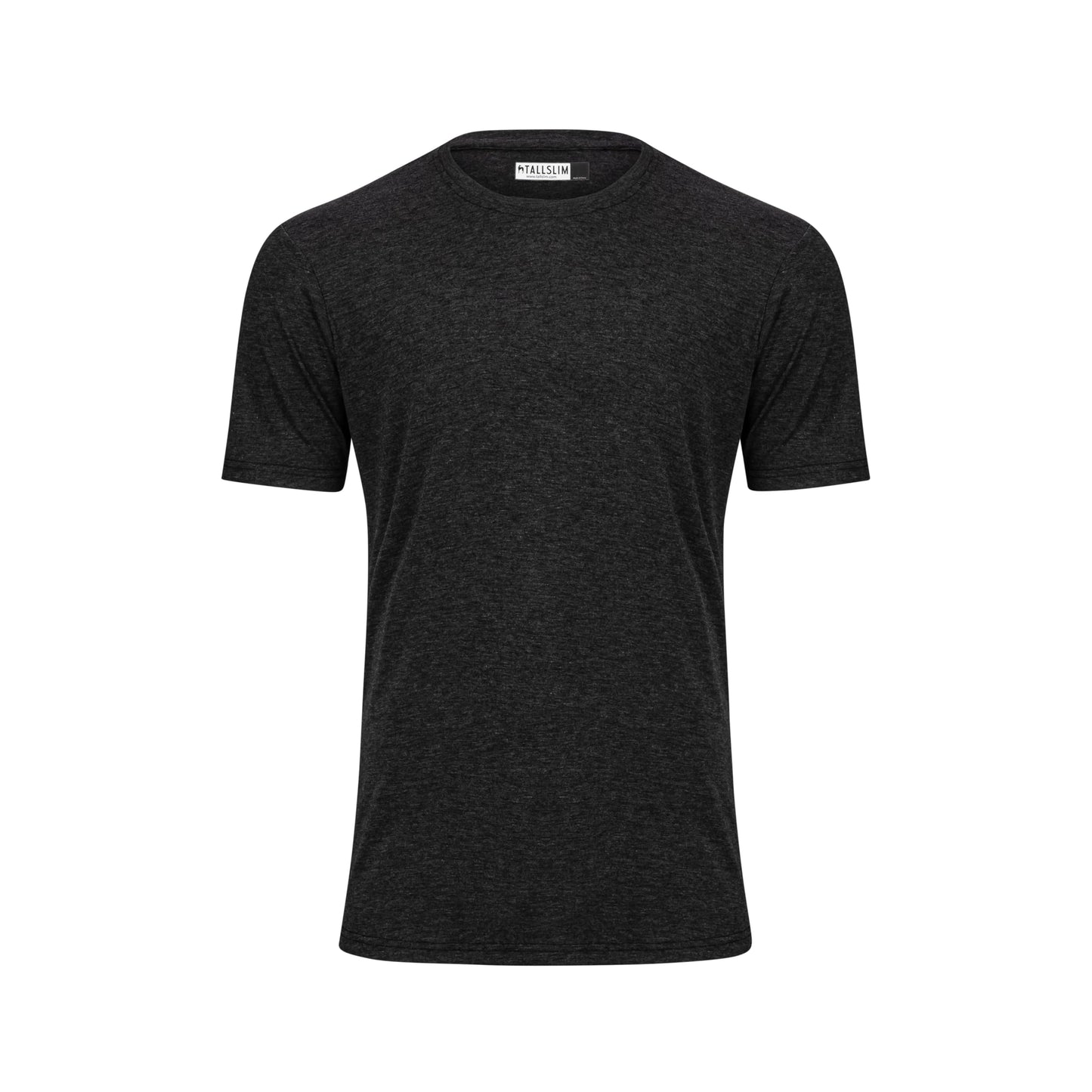 TallSlim Men's Tall Slim-Fit Short Sleeve Crewneck T-Shirt - Extra Long, Slim Fit, Preshrunk Easy Care, Dark Grey, Small